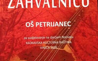 Naše učenice pjevale su na Dječjem festivalu „Kajkavska kulturna baština“ u Vinici
